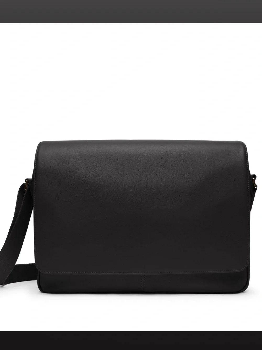 Leatherology Laptop Messenger Bag Black Onyx Full Grain Leather Briefcase Travel